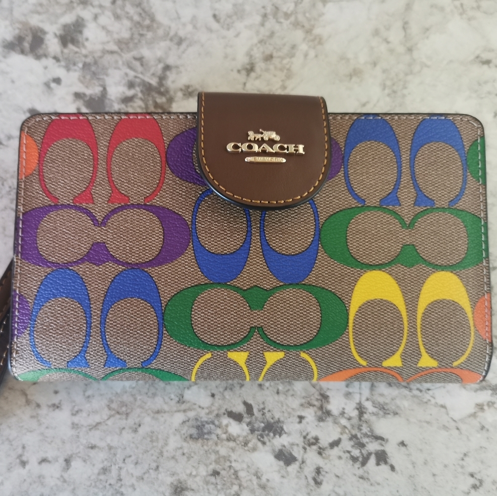 Coach Rainbow Pride Tech Wallet